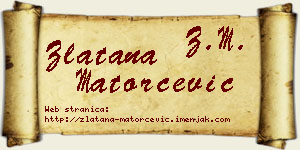Zlatana Matorčević vizit kartica